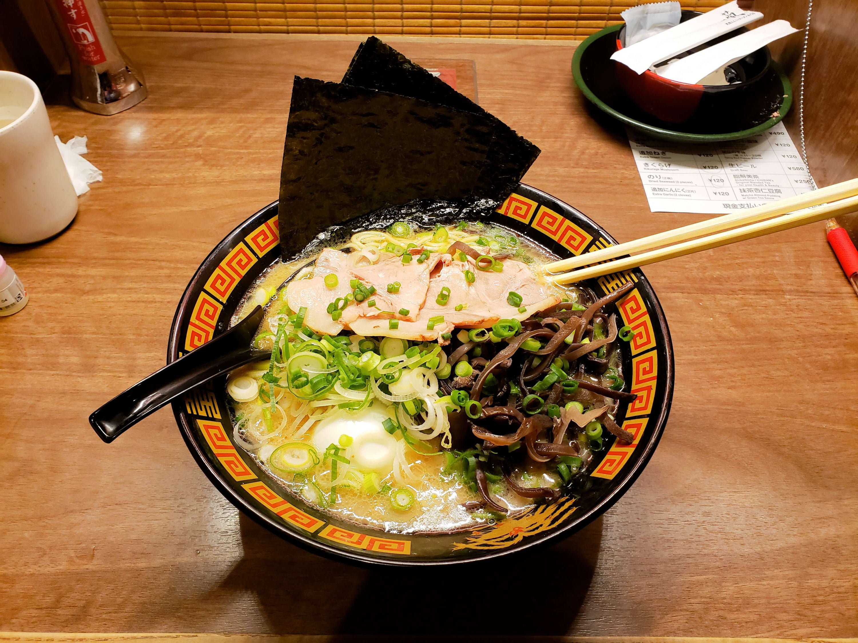 A bowl of Ichiran Ramen at one of its shops